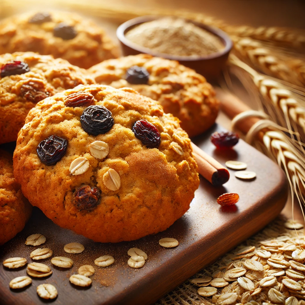 baked oatmeal raisin cookie