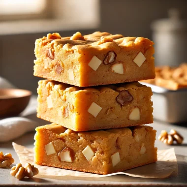 golden-brown chewy blondie bars