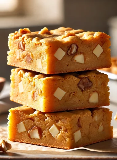 golden-brown chewy blondie bars