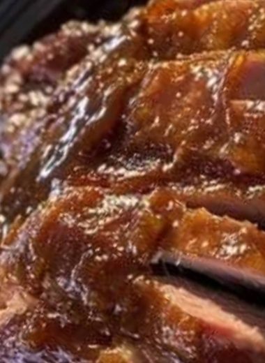 amish holiday hero slow cooker ham recipe with brown sugar glaze