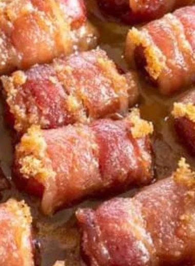 bacon wrapped little smokies sweet and savory party appetizer recipe