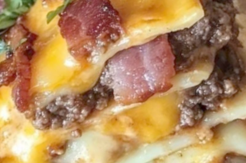 bbq bacon cheeseburger lasagna the ultimate comfort food fusion recipe
