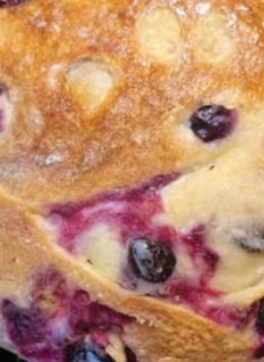 blueberry lemon cream cheese sourdough bread a tangy sweet and rich breakfast delight