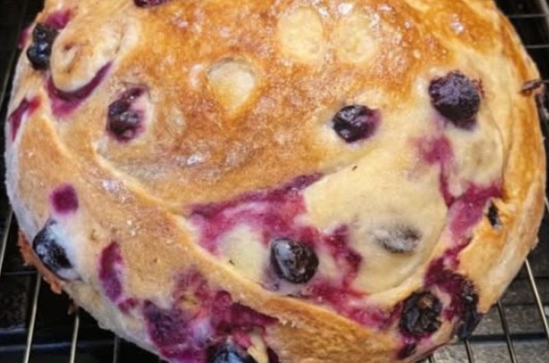 blueberry lemon cream cheese sourdough bread a tangy sweet and rich breakfast delight