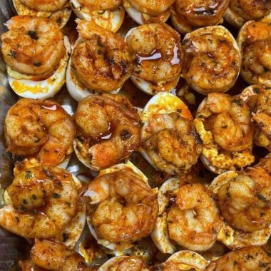 cajun shrimp deviled eggs spicy creamy and irresistible appetizer recipe