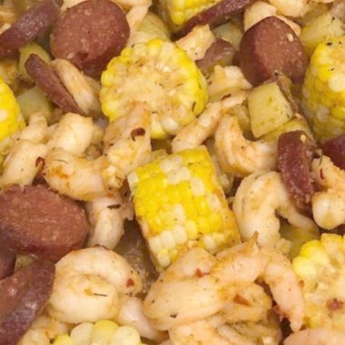 cajun style potatoes smothered with shrimp and sausage a flavorful slow cooker delight