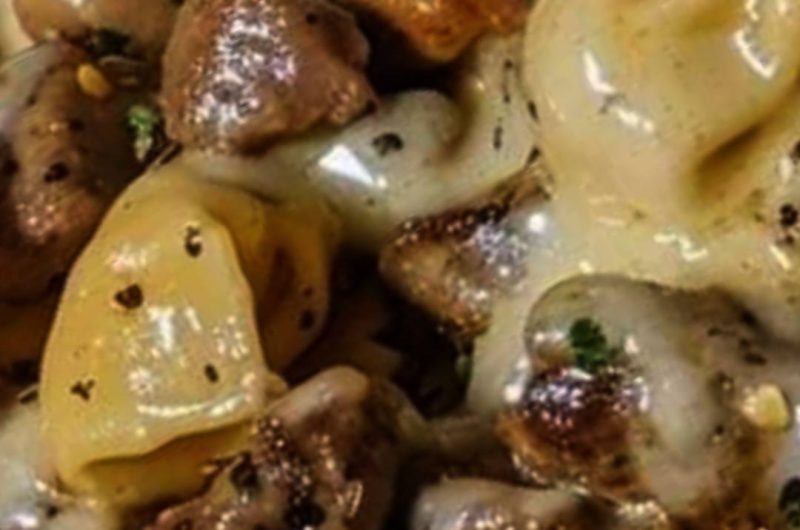 cheesesteak tortellini with provolone sauce a comfort food fusion recipe