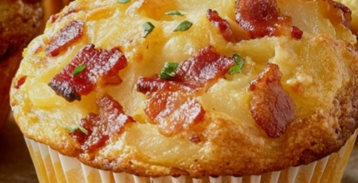 cheesy bacon potato muffins crispy cheesy and irresistible breakfast or snack recipe