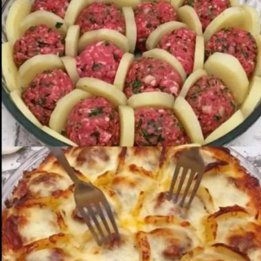 cheesy meatball and potato bake a comfort food delight