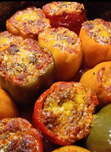 cheesy stuffed bell peppers easy flavorful and family friendly recipe