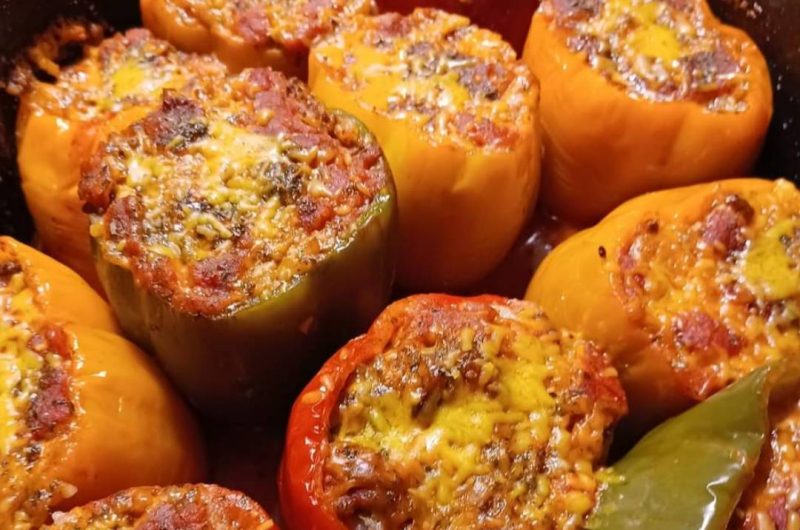cheesy stuffed bell peppers easy flavorful and family friendly recipe