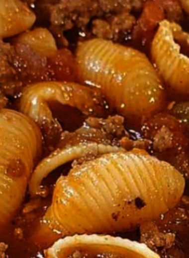 conchitas con carne easy mexican hamburger and shells recipe