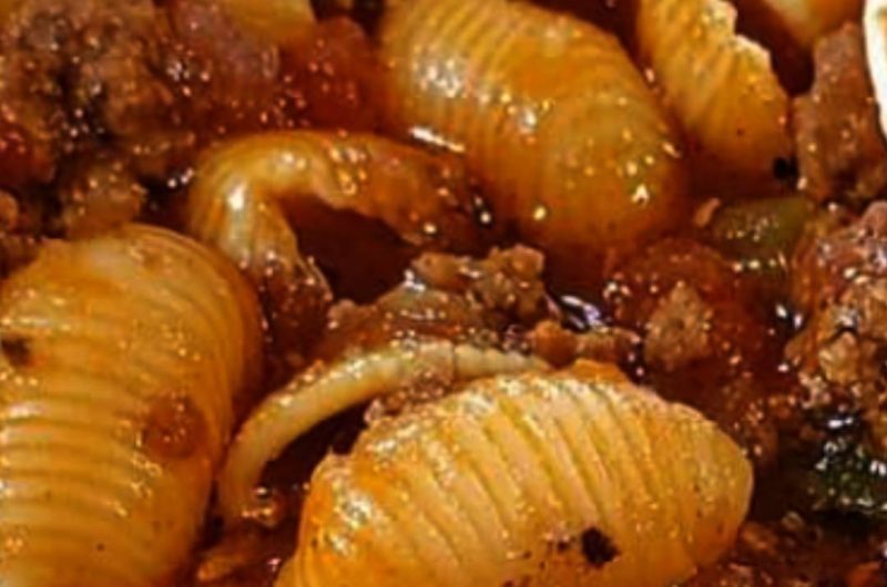 conchitas con carne easy mexican hamburger and shells recipe