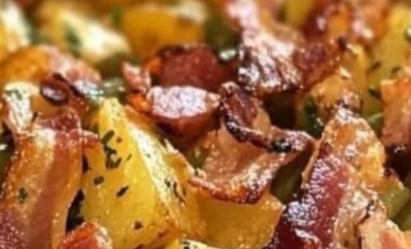 country ranch green beans n potatoes with bacon a hearty side dish recipe