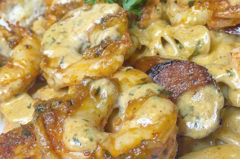 creamy cajun chicken and shrimp alfredo recipe a spicy cheesy delight 1