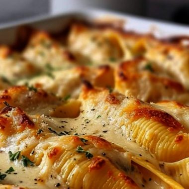 creamy chicken alfredo stuffed shells casserole recipe a hearty comforting meal