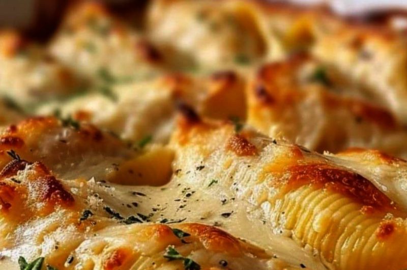 creamy chicken alfredo stuffed shells casserole recipe a hearty comforting meal