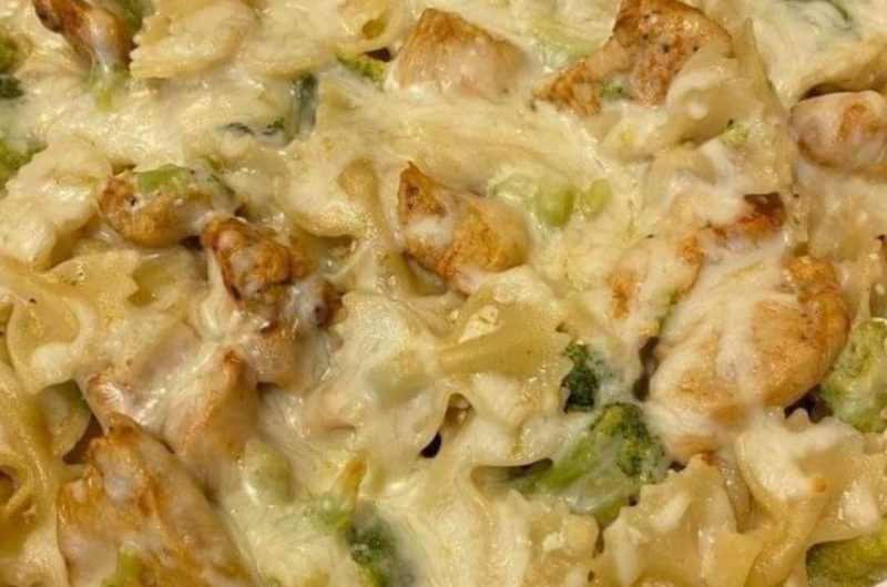 creamy chicken and broccoli pasta bake easy cheesy and family friendly dinner recipe