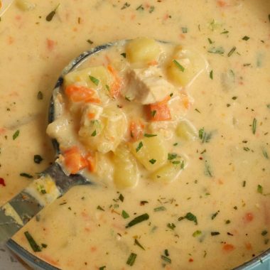 creamy chicken potato soup with bacon crumble a hearty comfort food recipe