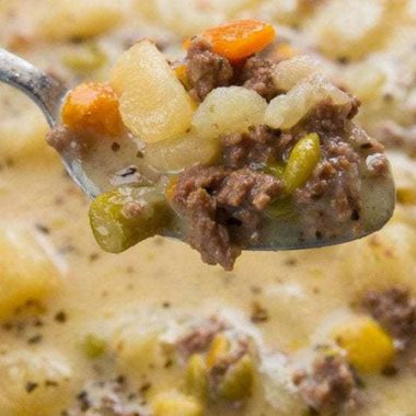 creamy crockpot potato and hamburger soup easy hearty and comforting recipe