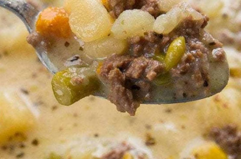 creamy crockpot potato and hamburger soup easy hearty and comforting recipe