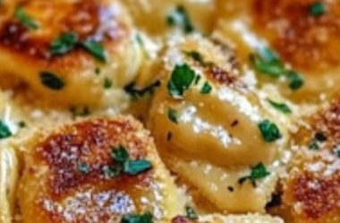 creamy garlic parmesan tortellini with chicken and broccoli a quick comforting one pan meal