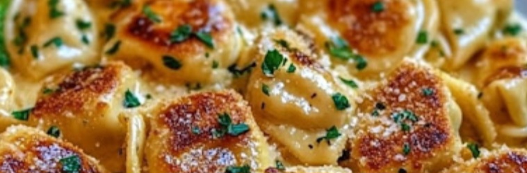 creamy garlic parmesan tortellini with chicken and broccoli a quick comforting one pan meal