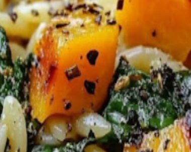 creamy orzo with roasted butternut squash and spinach a cozy nutrient packed delight