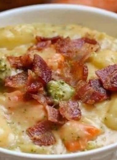 creamy potato soup with crispy bacon and cheesy croutons a heartwarming comfort food recipe