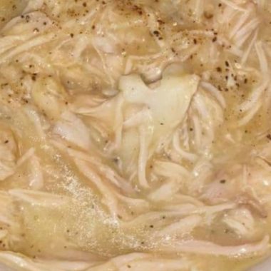 creamy shredded chicken gravy over mashed potatoes comfort food at its best