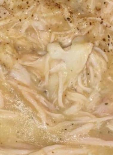 creamy shredded chicken gravy over mashed potatoes comfort food at its best