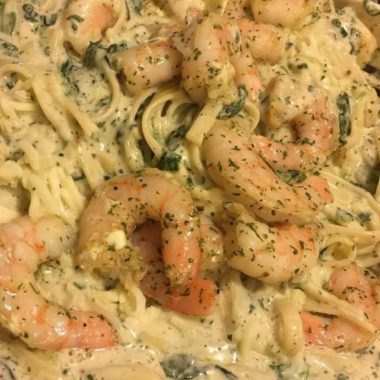 creamy shrimp alfredo pasta bake a cheesy garlicky delight