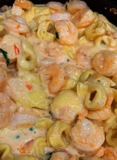 creamy shrimp tortellini alfredo skillet a quick cheesy and family friendly seafood recipe