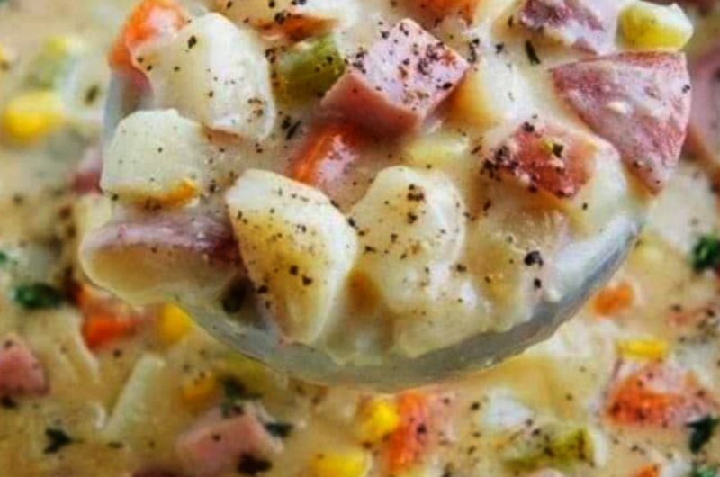 creamy smoked ham potato and corn chowder recipe comfort in a bowl
