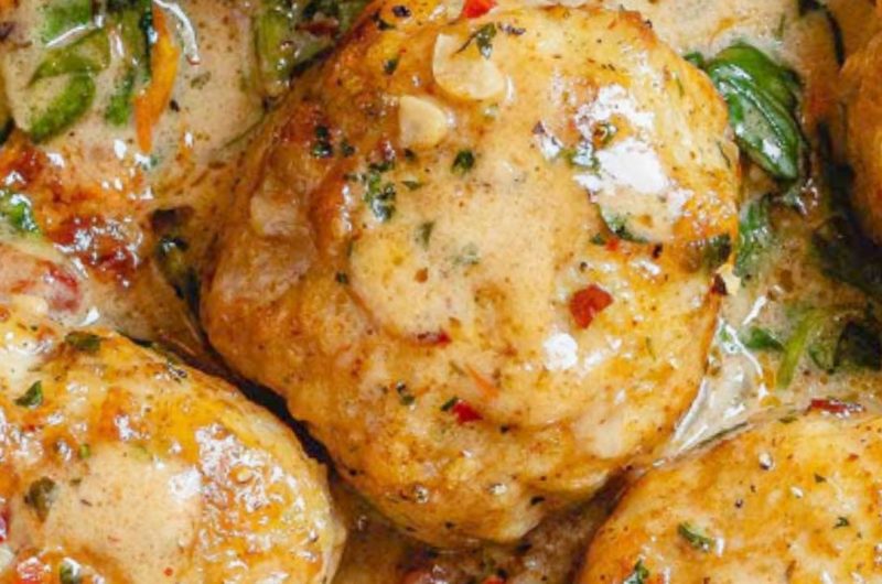 creamy spinach turkey meatballs with polenta a healthy flavorful dinner recipe