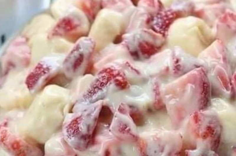 creamy strawberry banana salad a refreshing fruit delight