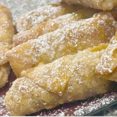 crispy apple pie egg rolls with caramel dipping sauce a sweet twist on a classic favorite