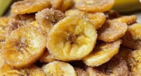 crispy cinnamon sugar air fryer banana chips a healthy sweet snack recipe