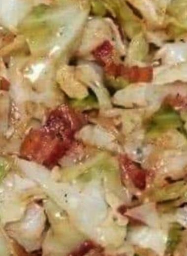crispy fried cabbage with bacon onion and garlic a flavorful side dish 1