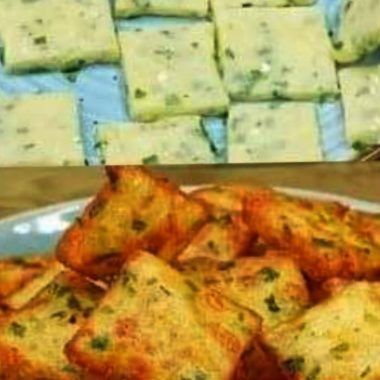 crispy herb infused fried potato squares a perfect side dish or snack