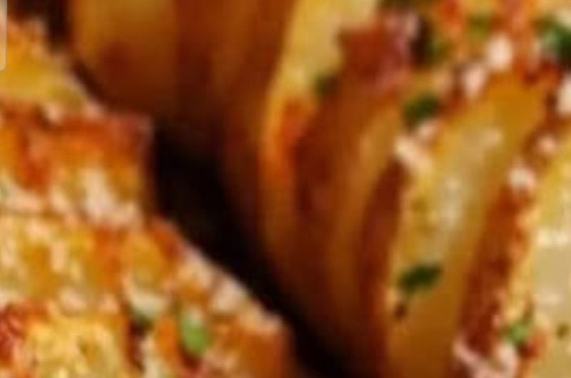 crispy sliced baked potatoes recipe the ultimate viral side dish