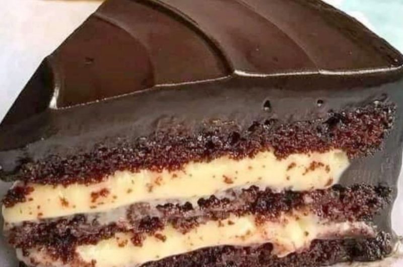 decadent chocolate cake with rich custard and ganache a step by step guide