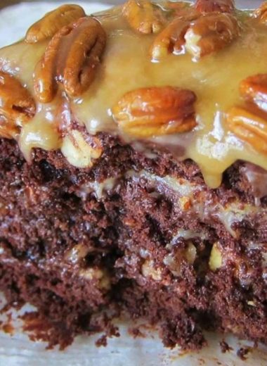 decadent turtle caramel cake recipe a family favorite dessert