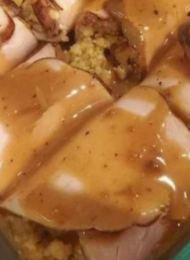 easy and delicious deli turkey pockets with stove top stuffing and gravy