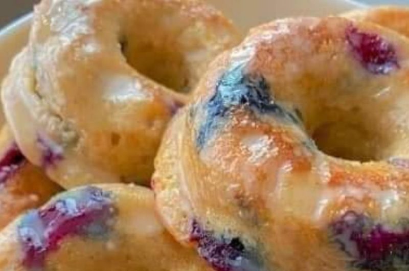 easy baked blueberry donuts with lemon glaze a healthy breakfast treat