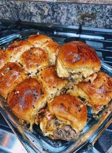 easy cheesesteak sliders recipe with hawaiian rolls perfect party appetizer