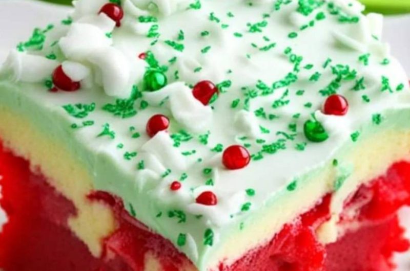 easy christmas poke cake recipe festive colorful and delicious