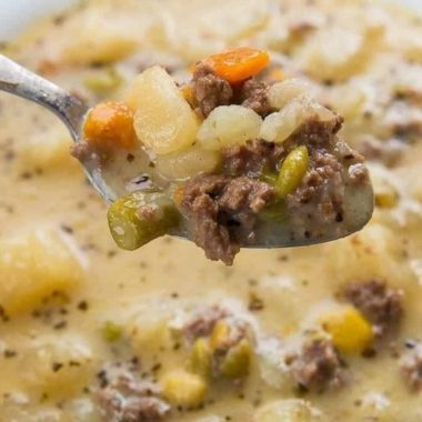 easy creamy crockpot potato and hamburger soup recipe comfort in every spoonful