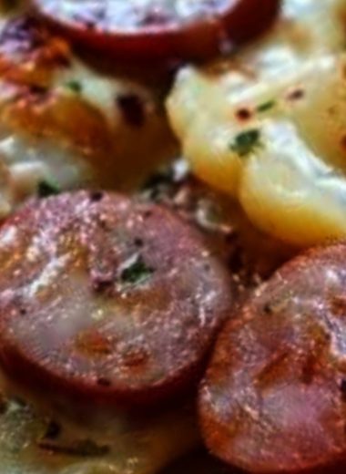 easy crockpot pierogi casserole with kielbasa a hearty comfort food recipe