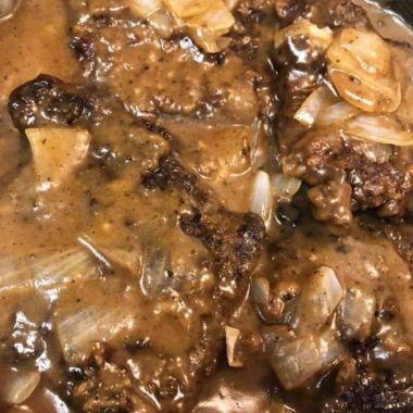 easy cubed steak with onion gravy recipe quick weeknight dinner idea